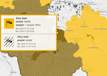 Uwaga! Silne porywy wiatru w gminie Kęty!