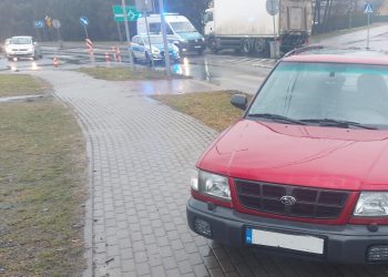 Kęty.  Potrącenie Pieszej na Przejściu dla Pieszych