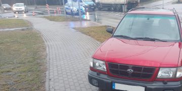 Kęty.  Potrącenie Pieszej na Przejściu dla Pieszych