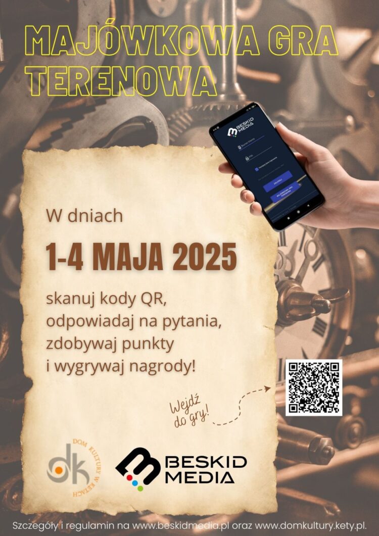 Majówkowa Gra Terenowa w Gminie Kęty 2025 – Przeżyj Przygody z Wehikułem Czasu!