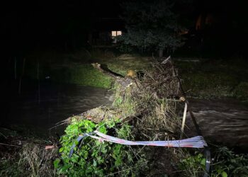 Awaria energetyczna i wysokie stany wód – trudna noc w Gminie Kęty po ulewach